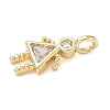 Brass Micro Pave Cubic Zirconia Pendants ZIRC-I356-17G-B01-2