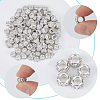 Handmade Polymer Clay Rhinestone European Large Hole Beads with Silver Color Plated Brass Cores FPDL-PA0001-02A-6