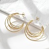 Multilayer C-Shaped 304 Stainless Steel Stud Earrings EJEW-Z098-28G-2