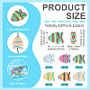 12Pcs 6 Colors Painted Glass Beads LAMP-TA0002-38-4