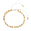 Flat Round Natural Yellow Aventurine Beads Braided Bead Bracelets BJEW-JB13247-03-2