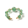 Adjustable Natural Green Aventurine with Brass Rings G-B075-01G-02-3