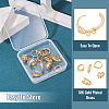 12Pcs 6 Styles Brass Micro Pave Cubic Zirconia Hoop Earring Finding KK-TA0002-57-5