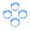 Spotted Chunky Transparent Acrylic Finger Ring RJEW-S045-132-2