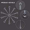 50Pcs Transparent Acrylic Big Pendants TACR-FH0001-13-4