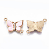 Eco-Friendly Alloy Micro Pave Clear Cubic Zirconia Links Connectors ENAM-Q437-058D-NR-2