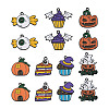 Beadthoven 21Pcs 7 Style Halloween Alloy Enamel Pendant ENAM-BT0001-16-9