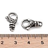 Tibetan Style 316 Stainless Steel Lobster Claw Clasps STAS-K276-12B-AS-3