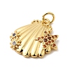 Brass Micro Pave Cubic Zirconia Pendants KK-A266-49B-G-2