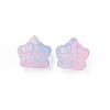 Two Tone Transparent Spray Painted Glass Beads GLAA-Q092-02-C10-3