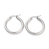 Non-Tarnish Ring 304 Stainless Steel Hoop Earrings for Women Men EJEW-B049-01B-P-1