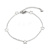 Tarnish Resistant 304 Stainless Steel Cable Chain Anklets AJEW-H104-06P-1