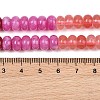 Cherry Quartz Glass and Natural White Jade Beads Strands G-NH0006-A16-01-3