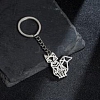 Non-Tarnish 201 Stainless Steel Hollow Fox Pendant Keychain PW-WG77724-01-2