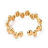 Ion Plating(IP) 304 Stainless Steel Oval Wrap Open Cuff Ring for Women X-RJEW-E063-15G-02-3