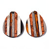 Stripe Resin & Walnut Wood Pendants RESI-N025-015A-D02-2