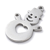 Christmas Theme Anti-Tarnish 304 Stainless Steel Pendants LS-STAS-R003-04P-01-2