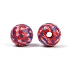 Independence Day Theme Wood European Beads WOOD-Z005-01A-02-2