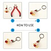 304 Stainless Steel Split Key Ring Clasps STAS-UN0006-33P-6