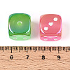 UV Plating Opaque Acrylic Beads JACR-T003-03-3