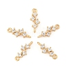 5Pcs Brass Micro Pave Cubic Zirconia Links Connectors KK-YW0003-33-1