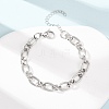 8MM 304 Stainless Oval Link Chain Bracelets SA-CBA725A-27P-1