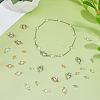 36Pcs 6 Styles Brass Pave Clear Cubic Zirconia Links KK-FH0008-12-4