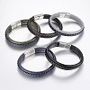 Braided Leather Cord Bracelets BJEW-H561-01-1