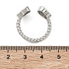 Brass Micro Pave Cubic Zirconia Cuff Open Rings RJEW-C163-03B-P-5