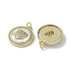 Brass Micro Pave Cubic Zirconia Pendants KK-G485-34K-G-2