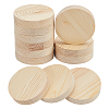 Flat Round Unfinished Wood Slice WOOD-WH0029-190A-1