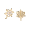 Christmas Theme Brass Micro Pave Cubic Zirconia Stud Earring Findings KK-Z065-11G-2