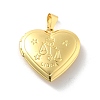 Brass Locket Pendants KK-C092-25G-04-1
