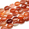 Natural Striped Agate/Banded Agate Oval Bead Strands X-G-L175A-16-1