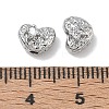 Brass Micro Pave Clear Cubic Zirconia Beads CU-CBA91C0-04P-3