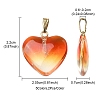 10Pcs 5 Colors Two Tone Transparent Glass Pendants GLAA-YW0001-97-4