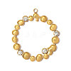 304 Stainless Steel with Crystal Rhinestone Pendants RB-OY001-22G-1