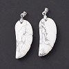 Natural Howlite Pendants G-I314-01P-09-2