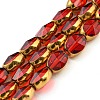 Electroplate Transparent Glass Beads Strands EGLA-G037-03A-HP01-1