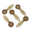 Iron Bookmark Cabochon Setting X-PALLOY-S033-09AB-NR-2