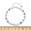 304 Stainless Steel Pave Colorful Cubic Zirconia Tennis Bracelets for Women BJEW-T023-02C-P-3