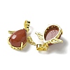 Natural Red Jasper Pendants KK-F888-01G-20-2