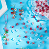 150Pcs 3 Colors Transparent Two Tone Spray Painted Glass Beads GLAA-LT0001-04A-3