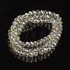 Electroplate Transparent Glass Beads Strands EGLA-A034-T6mm-Y06-2