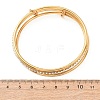 304 Stainless Steel Micro Pave Cubic Zirconia Triple Layers Bangles for Women BJEW-K271-03G-4
