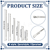 12Pcs 6 Styles 201 Stainless Steel & 304 Stainless Steel Box Chains Chain Extender FIND-UN00028-02-3