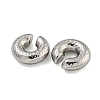 Non-Tarnish Texture Rings 304 Stainless Steel Cuff Earrings for Women EJEW-G393-01B-P-2