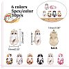 CHGCRAFT 30Pcs 6 Colors Alloy Enamel Pendants FIND-CA0006-57-2