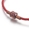 Braided Genuine Cowhide Cord Bracelets BJEW-F360-A01-3
