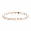 Grade A Natural Pearl Beaded Bracelets with Brass Spring Ring Clasps for Women BJEW-JB08037-1